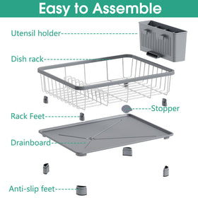 Hiviweer removable four-compartment utensil holder for organized drying.