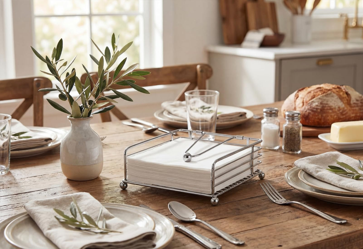 hiwafifi rustic iron napkin holder adds farmhouse charm to dining
