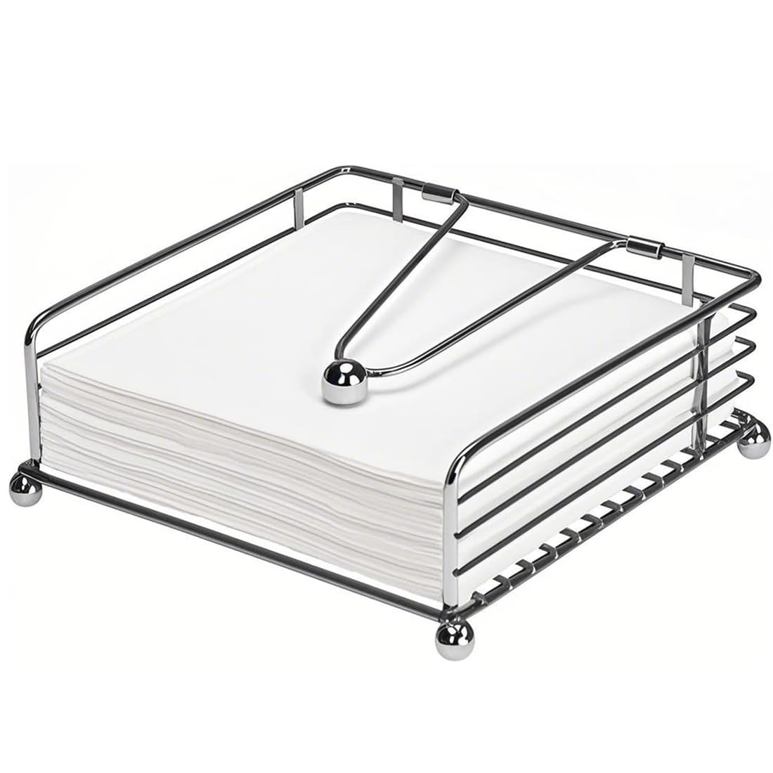 hiwafifi napkin holder with weighted arm on table keeps napkins orderly
