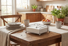 hiwafifi square napkin holder fits cocktail or dinner napkins