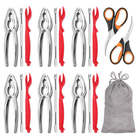 Hiware 20-piece seafood tools with crab crackers for easy tabletop cracking