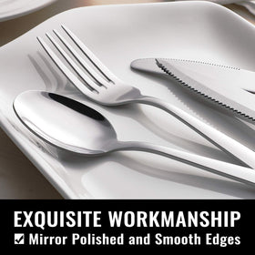 HIWARE dinner knives with 18/8 stainless steel for precise, durable cutting