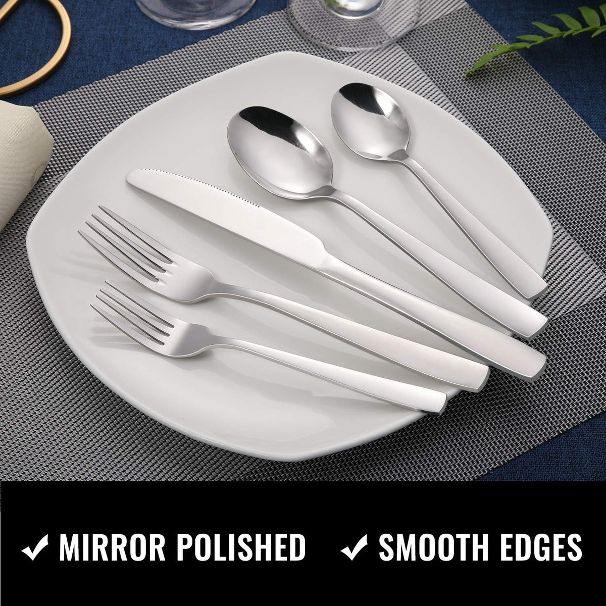 HIWARE dinner spoons with smooth finish for comfortable soup and dessert