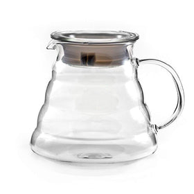 Hiware 600ml glass coffee server with clear body for heat retention