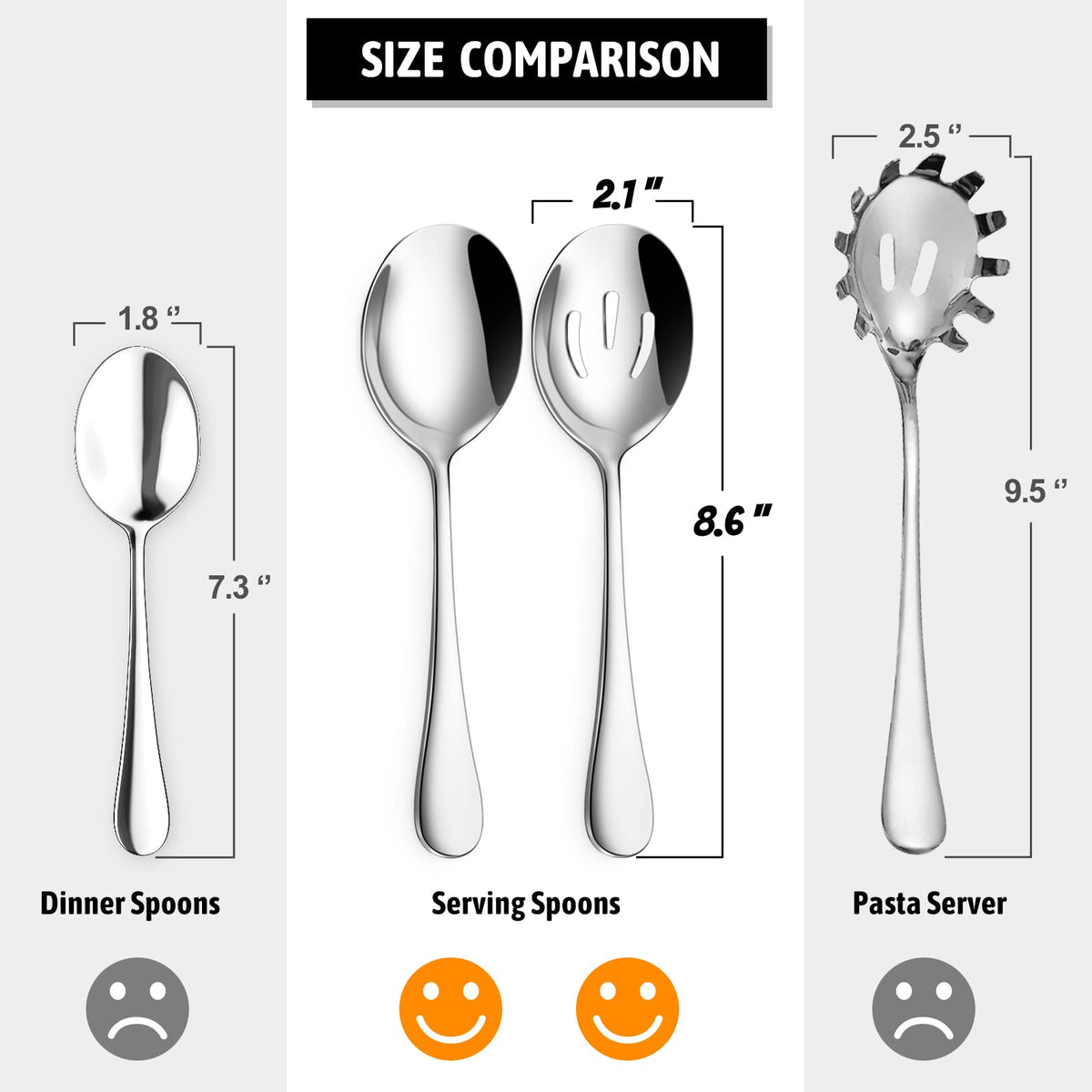 Hiware 8-Piece Serving Set featuring slotted spoons for sauces and gravies