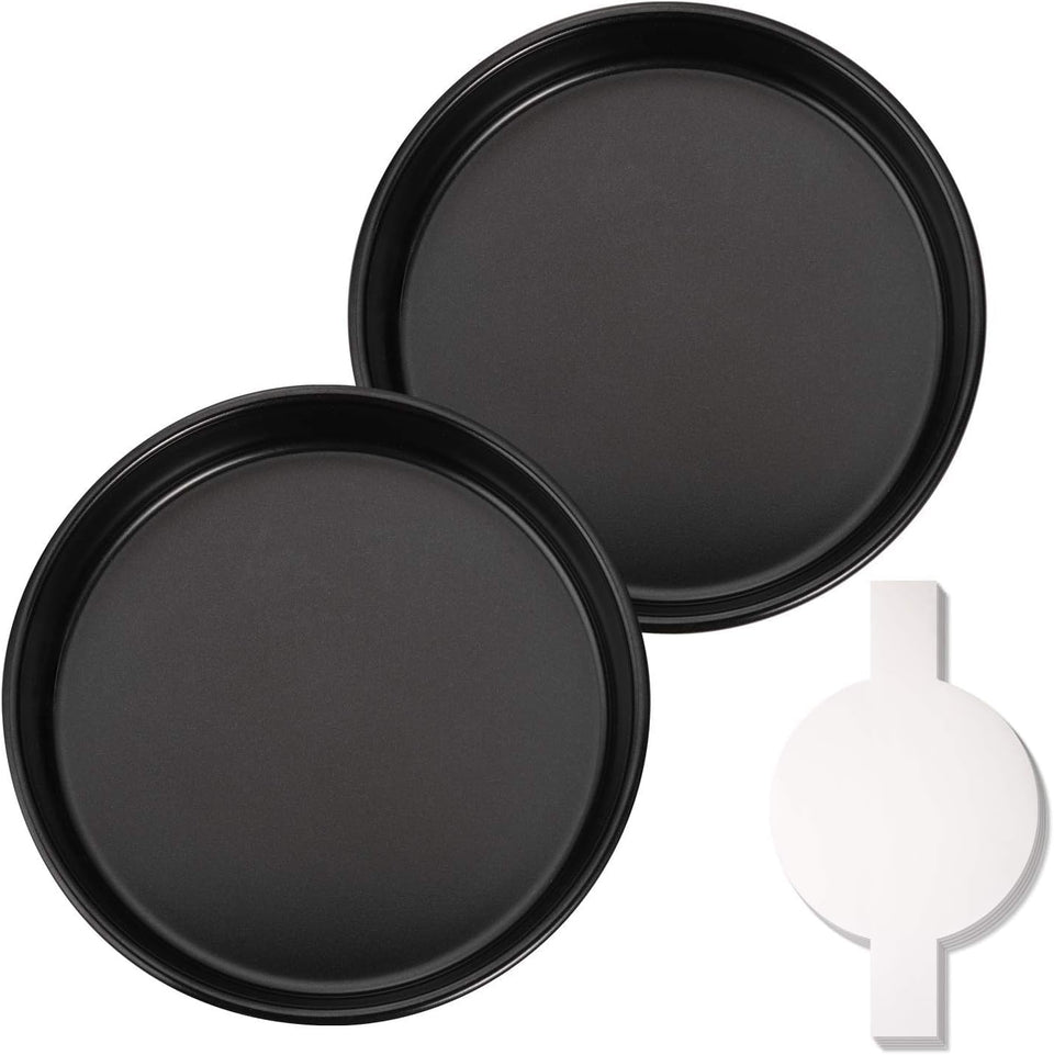 HIWARE 9-inch round cake pans set delivers even heat for level layers.