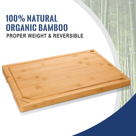 Hiware 9x6 compact bamboo board saves counter space