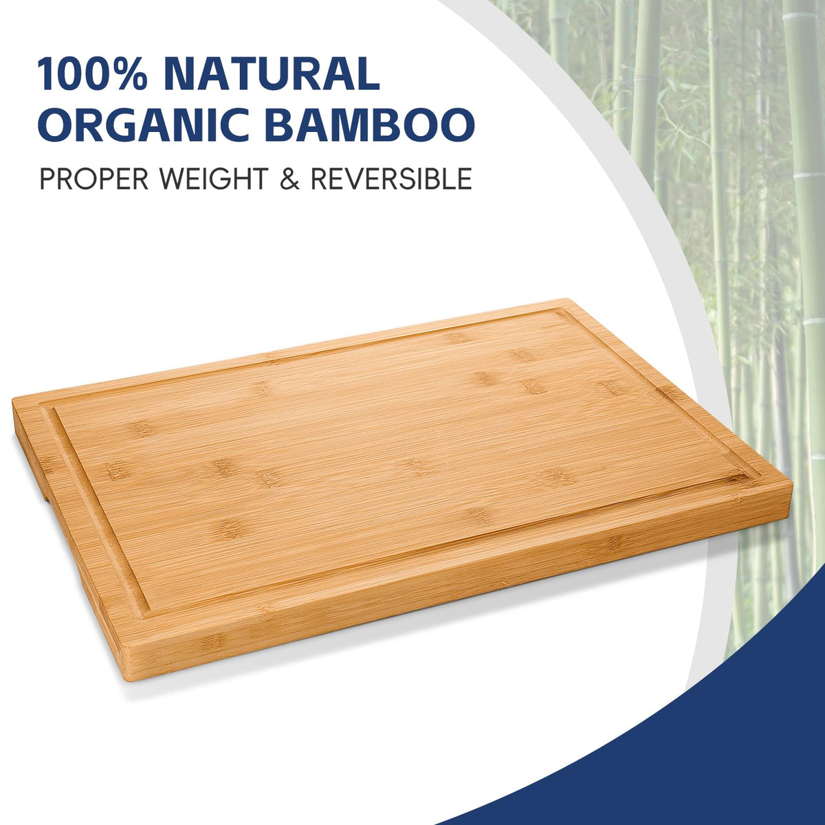 HIWARE bamboo cutting board small: compact board ideal for herbs and garnishes.