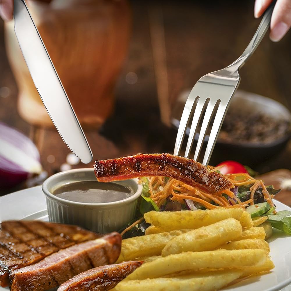 Hiware classic-design silverware complements modern and traditional table settings.