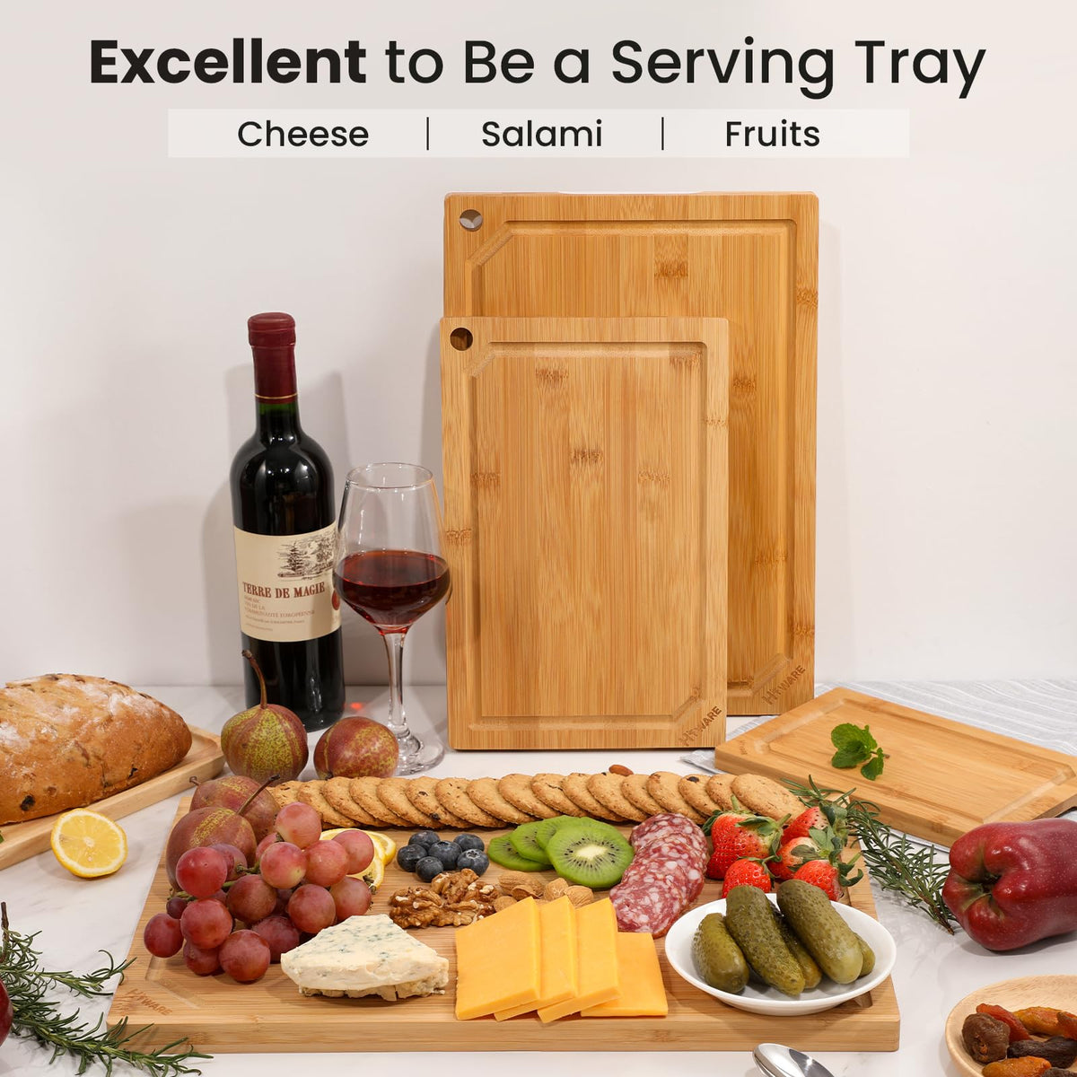 Hiware 18x12 cutting board fits all kitchen tasks