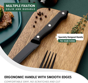 Elegant dining table setup with Hiware matte black flatware