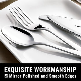 HIWARE dishwasher-safe silverware simplifies post-meal cleanup and care.