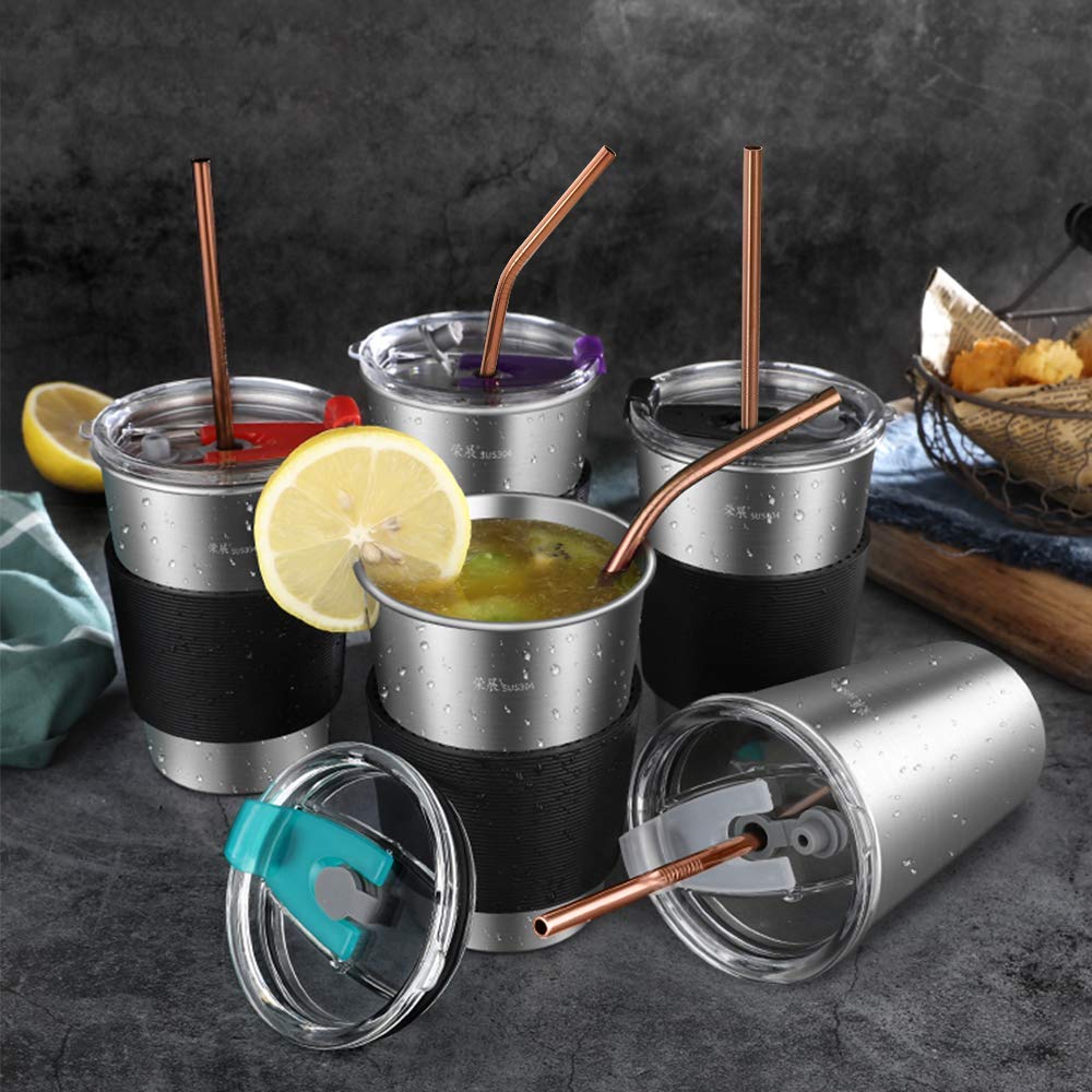 Hiware dishwasher-safe stainless steel straws preserve flavor and simplify cleanup.