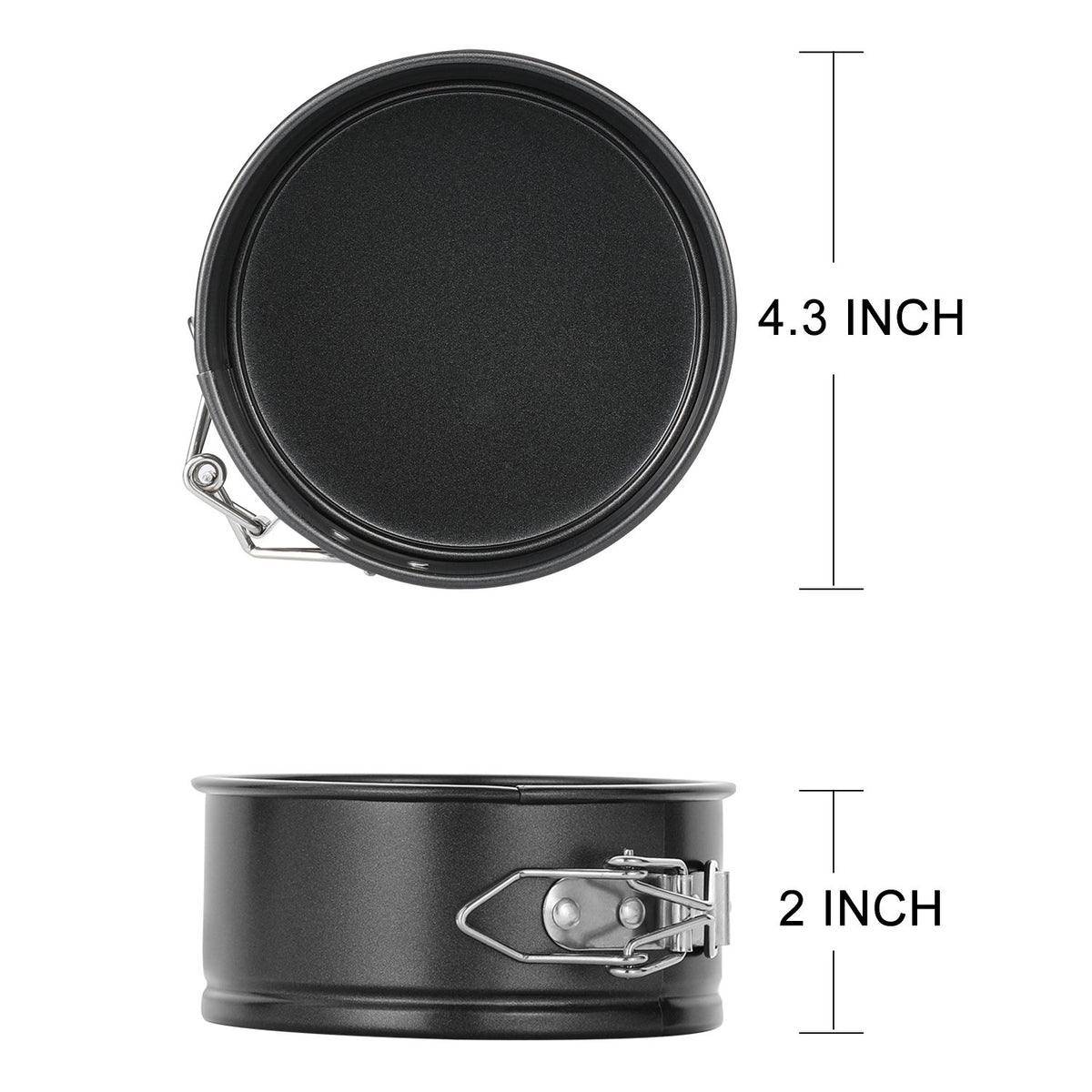 Close-up of Hiware mini springform pan set nonstick coating for easy release