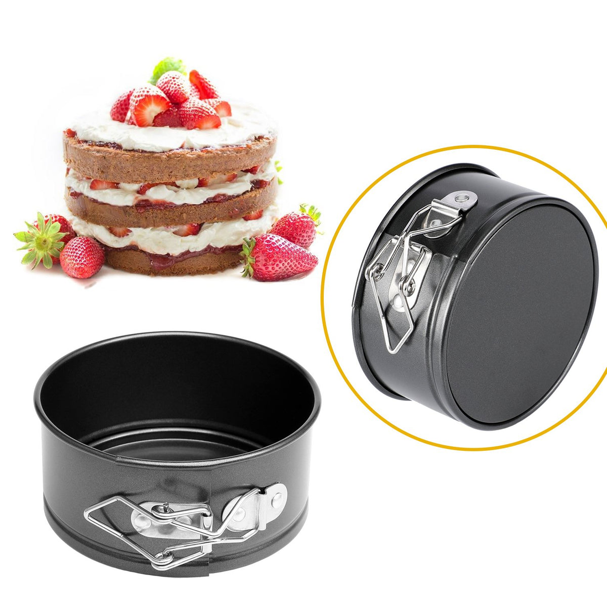 Hiware mini springform pan set oven-safe up to 450°F for versatile baking