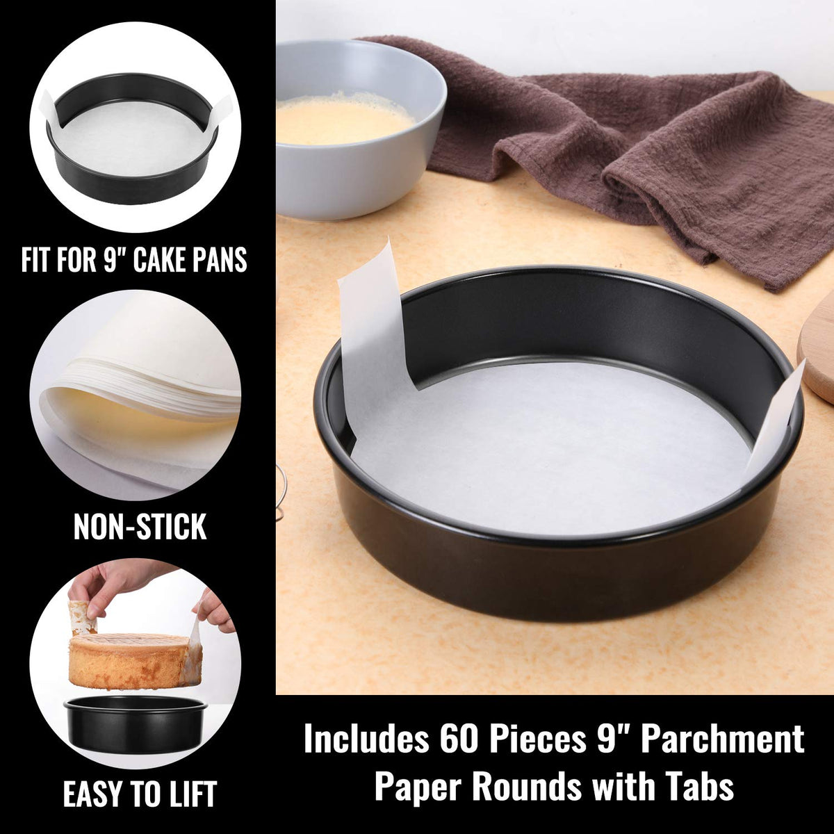 HIWARE nonstick coating enables easy release and simple cleaning of baked goods.