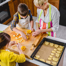 Hiware parchment paper for multi-use kitchen tasks including baking and wrapping.