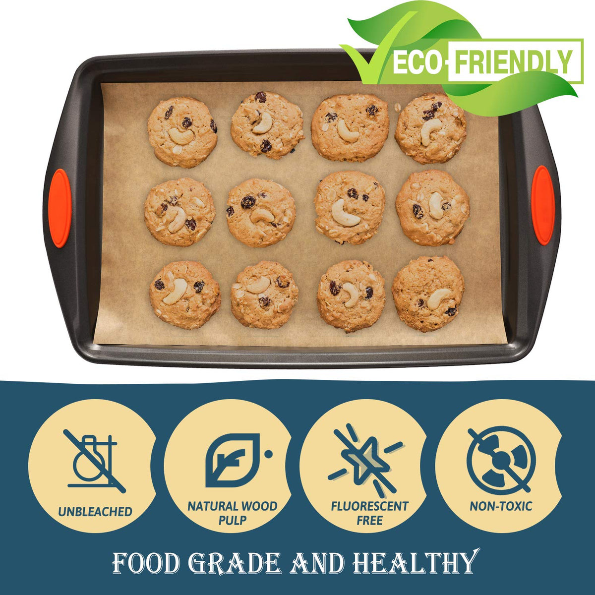 Hiware parchment paper precuts 200 sheets in a box for convenient prep and cleanup.