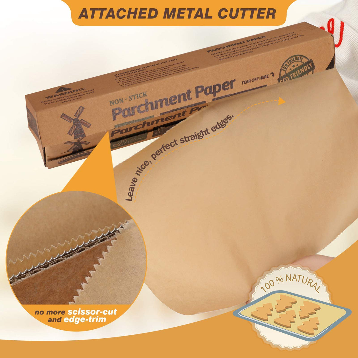 HIWARE parchment roll totaling 250 sq ft for bulk baking