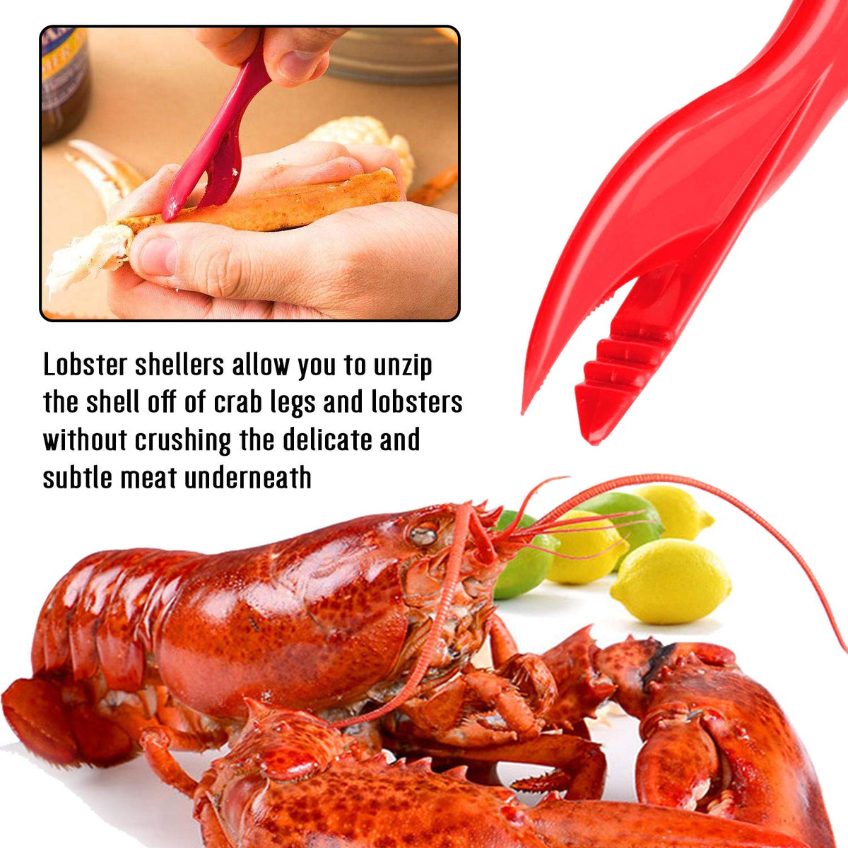 Hiware stainless steel seafood scissors cutting tough shell cleanly