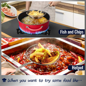 Hiware dishwasher-safe strainer is easy to clean with minimal residue.
