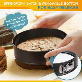HIWARE Springform Pan leakproof buckle keeps fillings secure during baking.