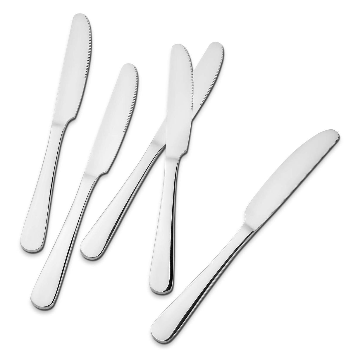 Hiware stainless steel dinner knife close-up shows durable blade for daily meals