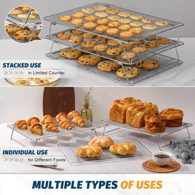 HIWARE stainless steel cooling rack is dishwasher safe and durable