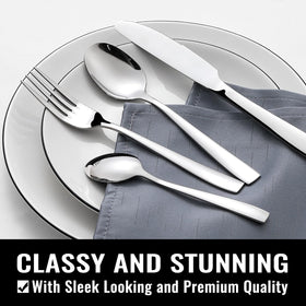 HIWARE steak knives provide clean, precise slicing for hearty dishes.