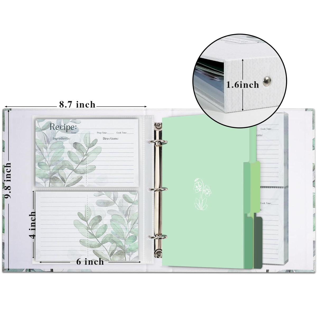 Hiwhy premium copperplate paper and protected pocket for durable kitchen use.
