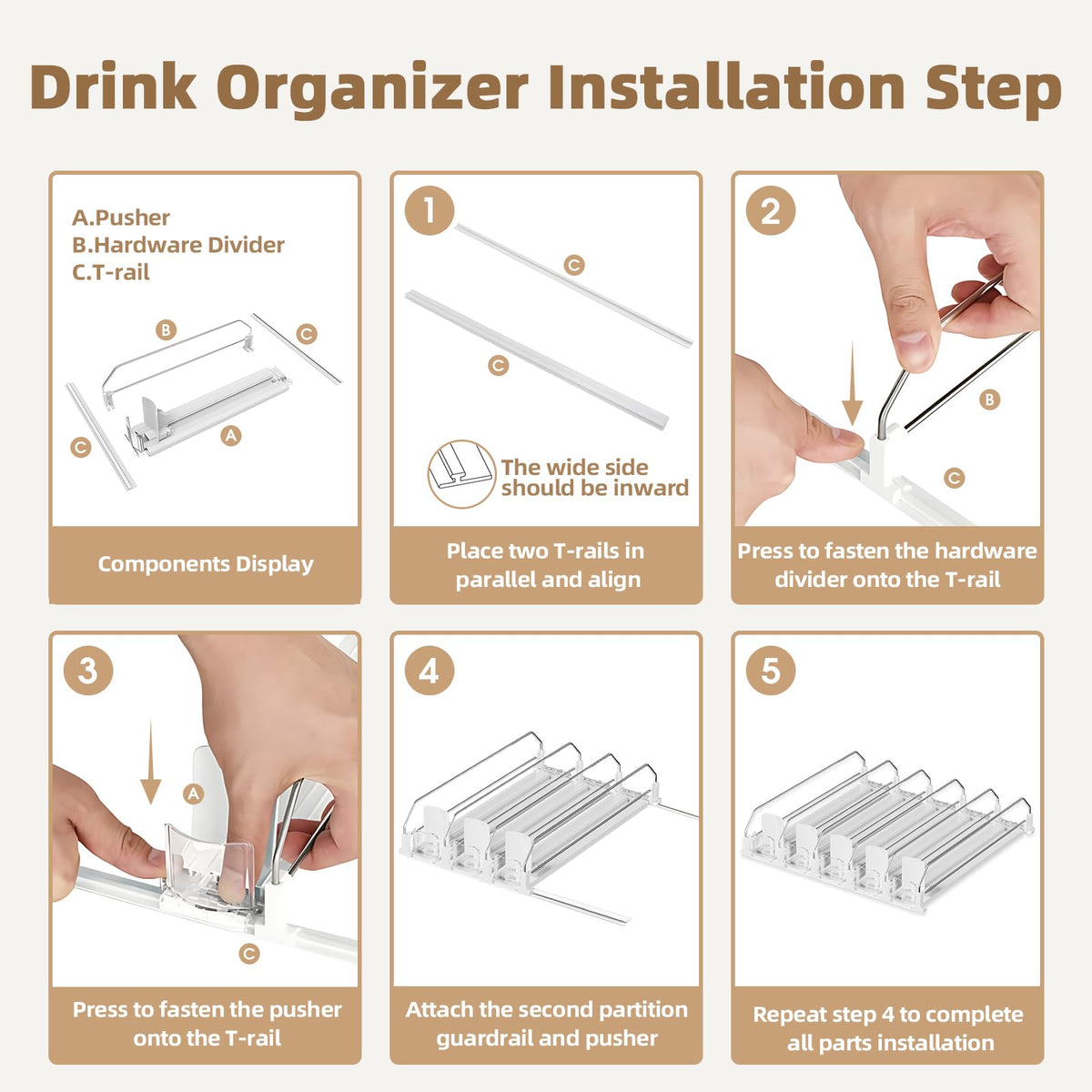 HIYOHIYO fits 12-20oz drinks while keeping the fridge neat.