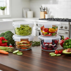 HJJ WDJS leftovers and soups stored neatly for meal prep with visible content.