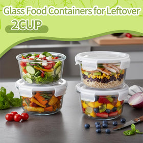 HJJ WDJS microwave-safe glass container for quick reheating of portions.