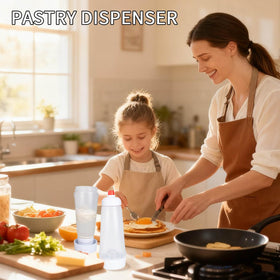 hjpzrui dispenser features a stainless steel mixing ball for smooth blending.