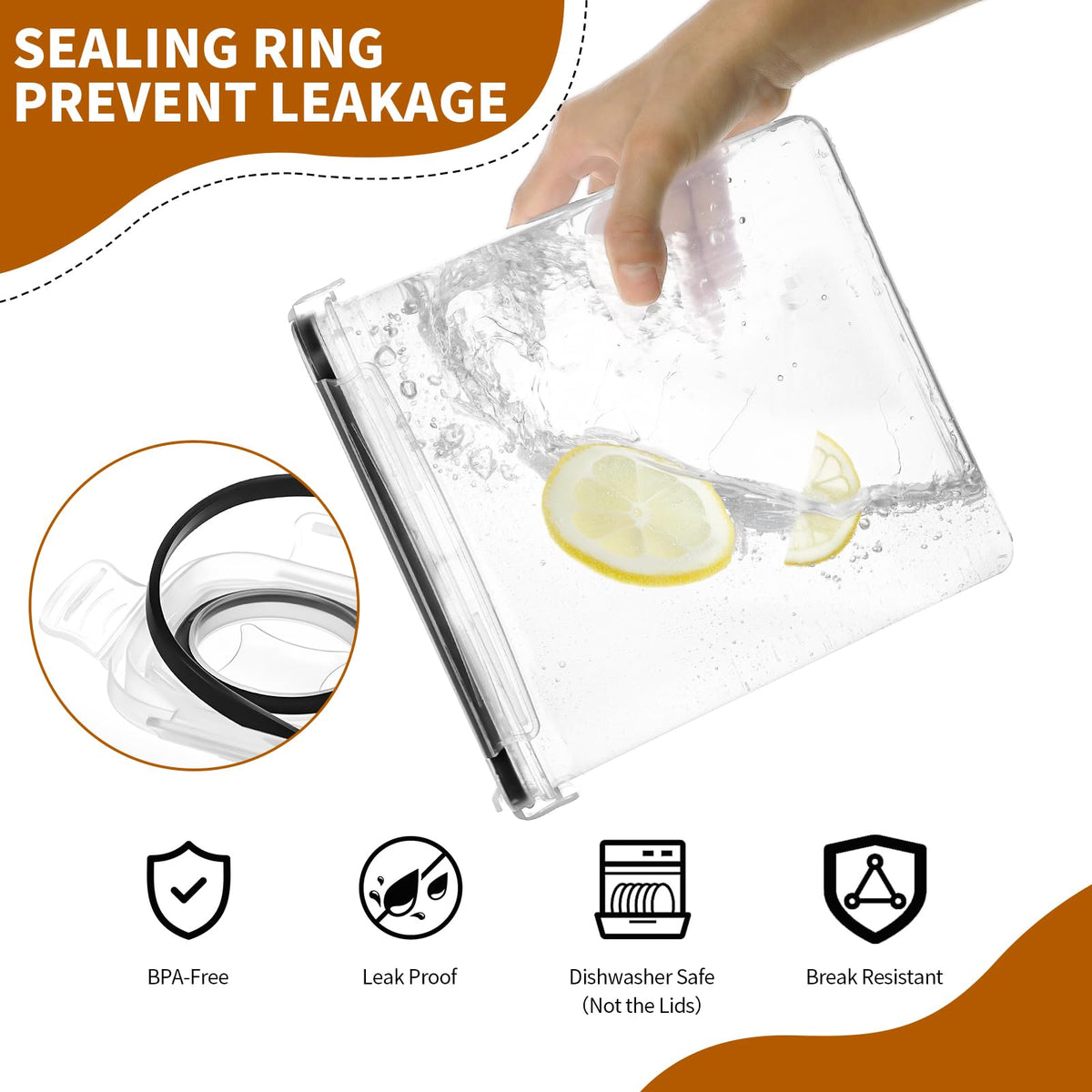 HKJ Chef transparent containers let you see contents at a glance.