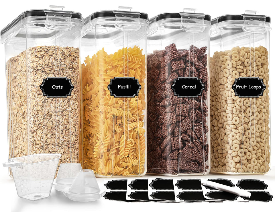 HKJ Chef cereal containers front view for organized pantry