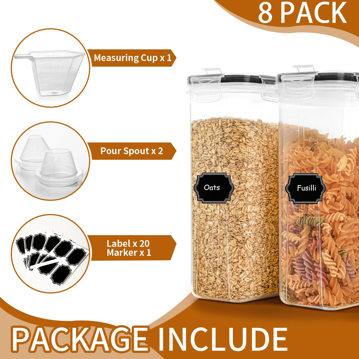 HKJ Chef airtight lids protect freshness with secure seals.