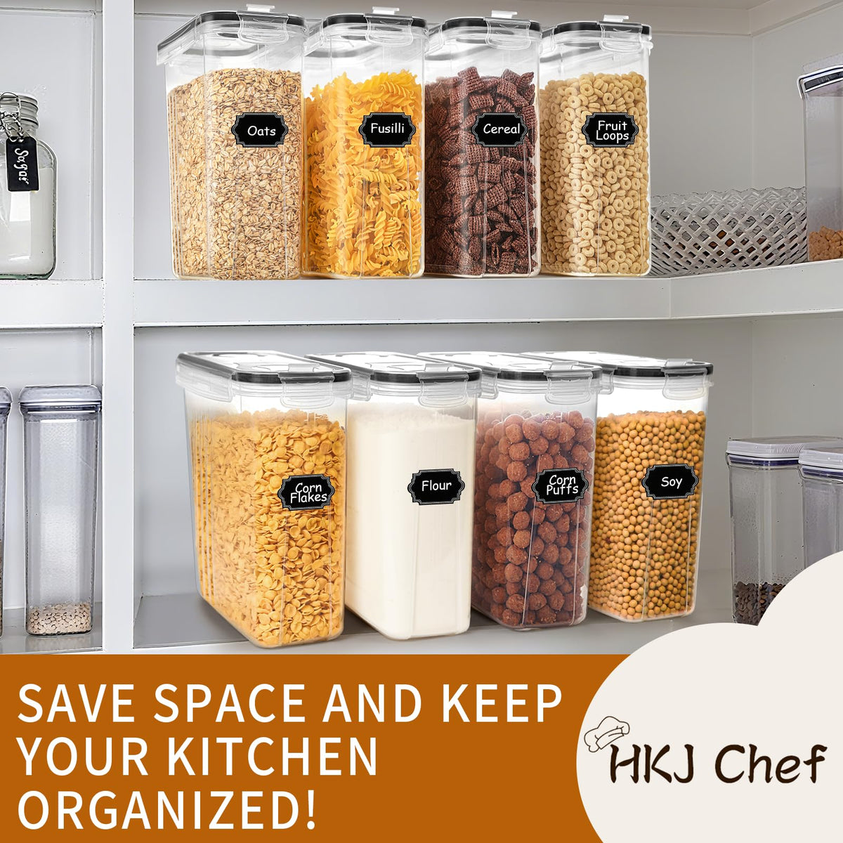 HKJ Chef measuring cup included for accurate portioning and recipes.