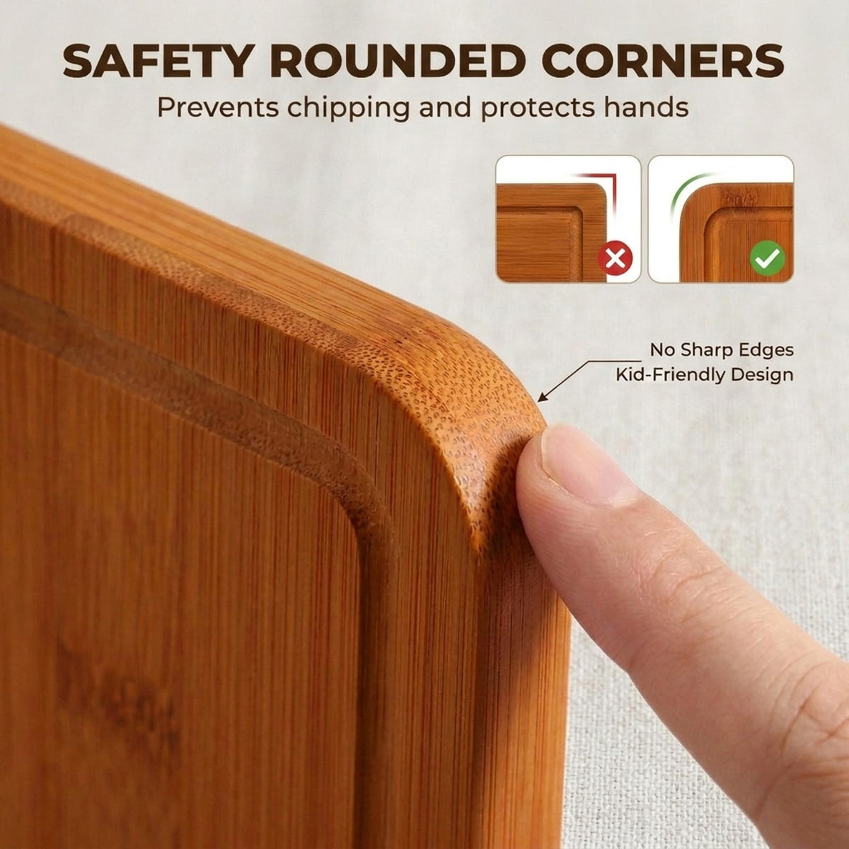 HKKZYT knife-friendly surface preserves blade edge.