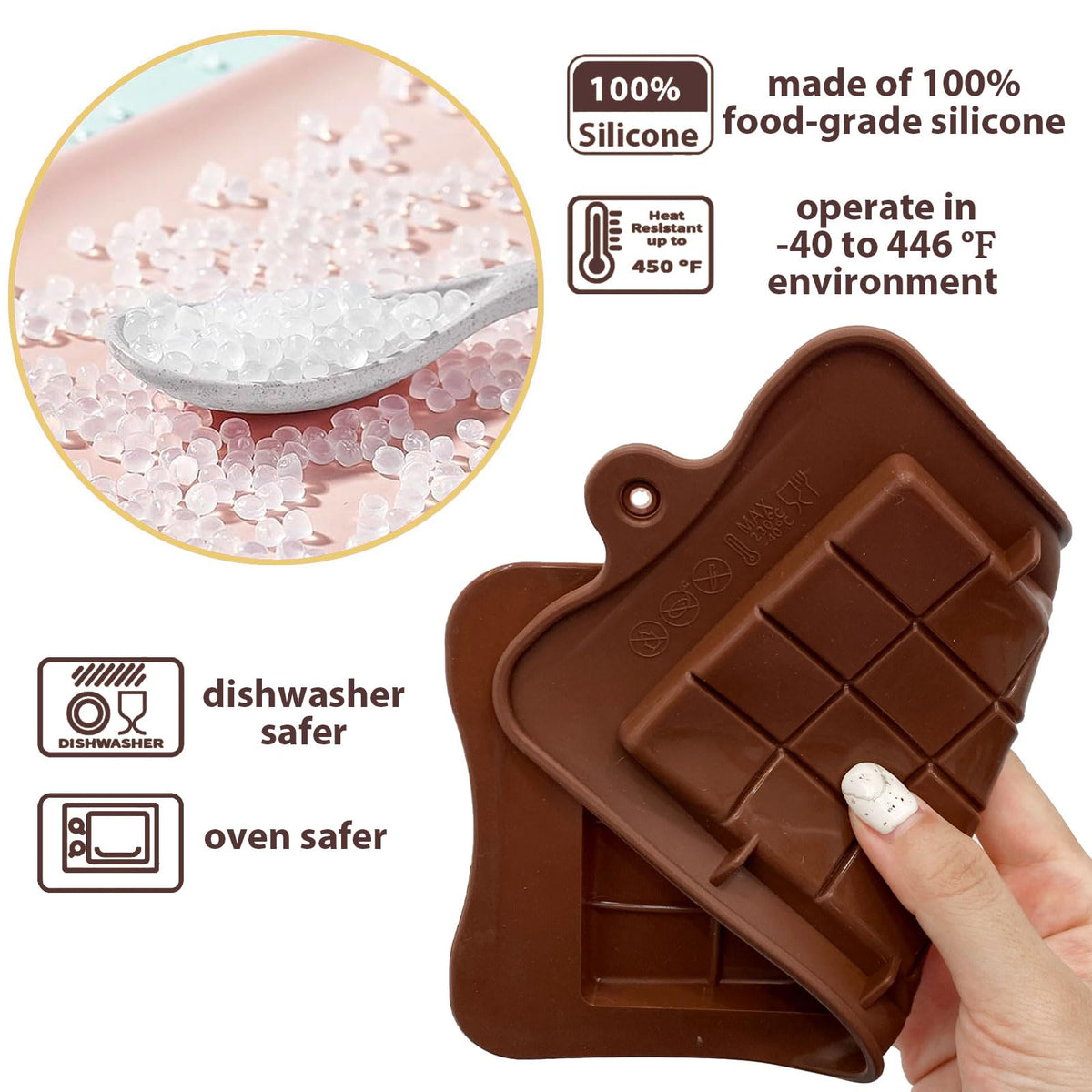 HKNMTT BPA-free food-grade silicone mold emphasizing safety