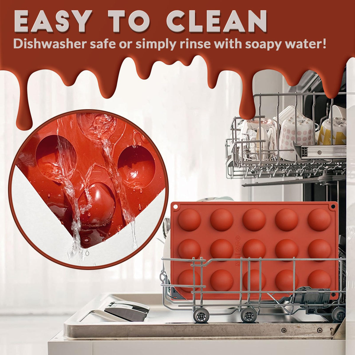 HKNMTT flexible silicone 3D mold for easy release and versatility