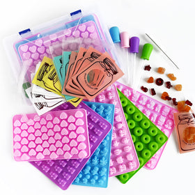 HKNMTT gummy molds silicone 32pcs with non-stick release for easy candy making.