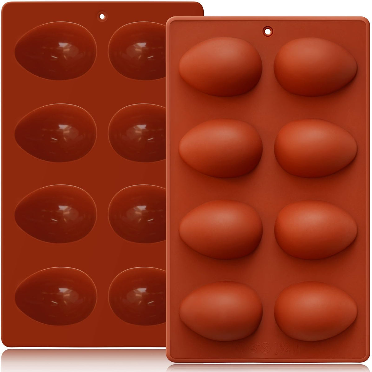 HKNMTT silicone egg mold Easter 2pc for realistic vegan eggs and chocolates