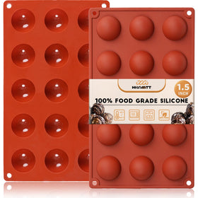 HKNMTT silicone half-sphere mold with 15 cavities for perfect chocolate spheres