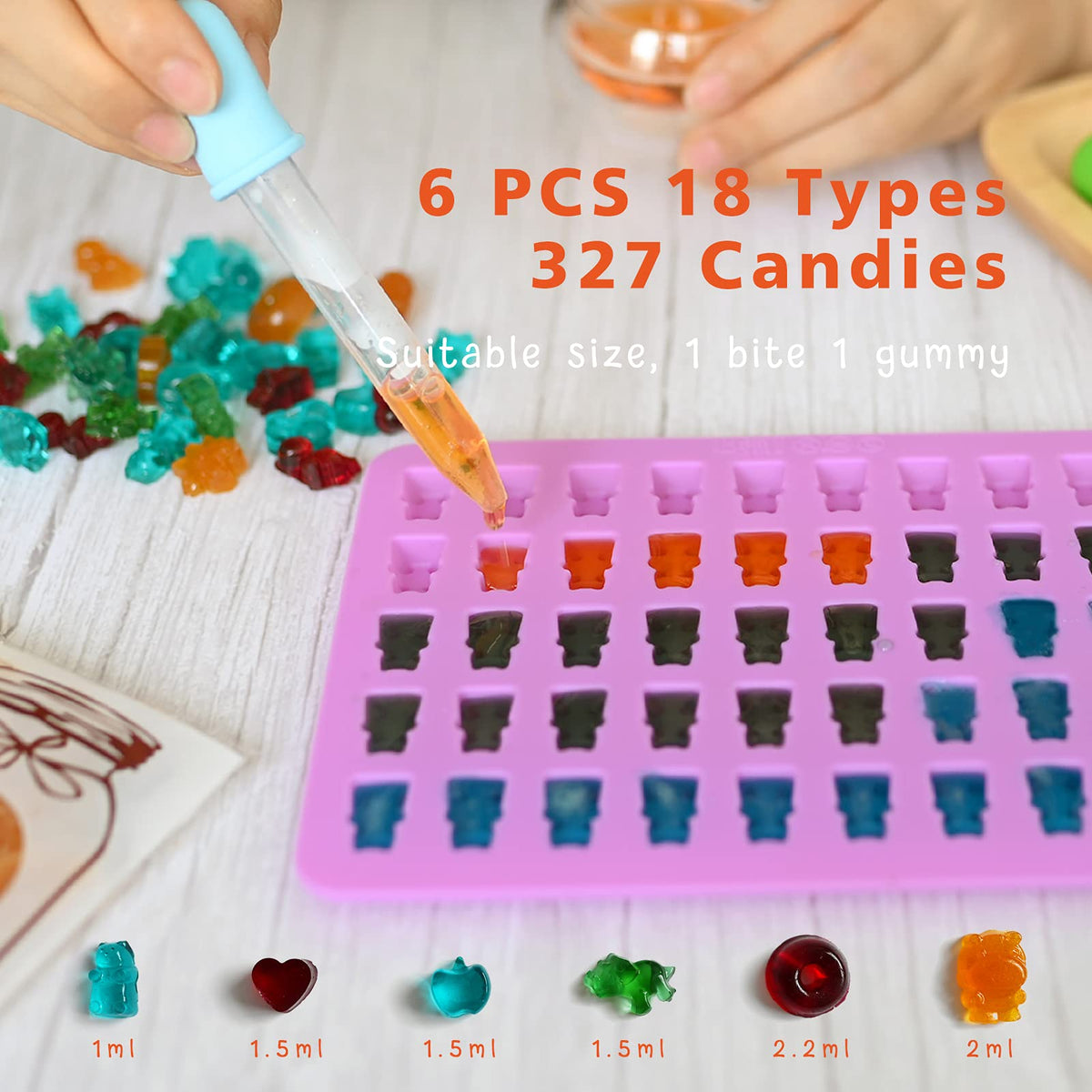 HKNMTT storage box keeps gummy molds organized and clean between uses.