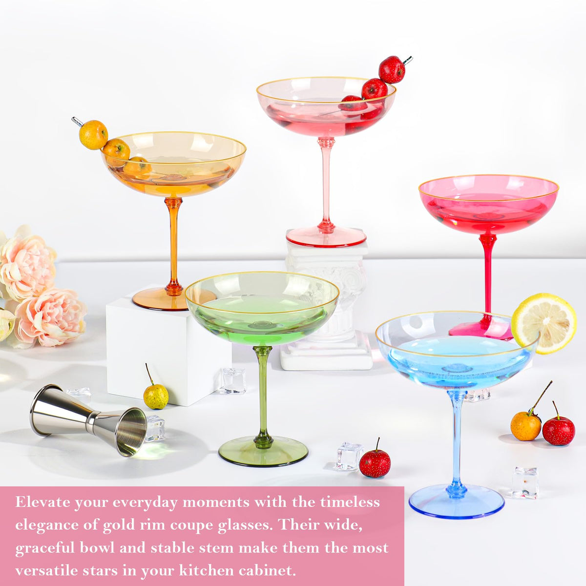 HKSZEH champagne serving with pink hue enhances table elegance
