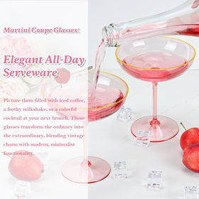HKSZEH versatile coupe glass for cocktails, desserts, and more