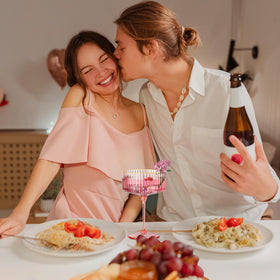 HKSZEH glasses for weddings and Valentines Day parties to elevate table styling