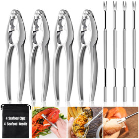 HLARTNET 8pcs lobster crackers and picks set on a dining table for seafood parties