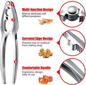 HLARTNET crab leg cracker tool in use for easy shell cracking